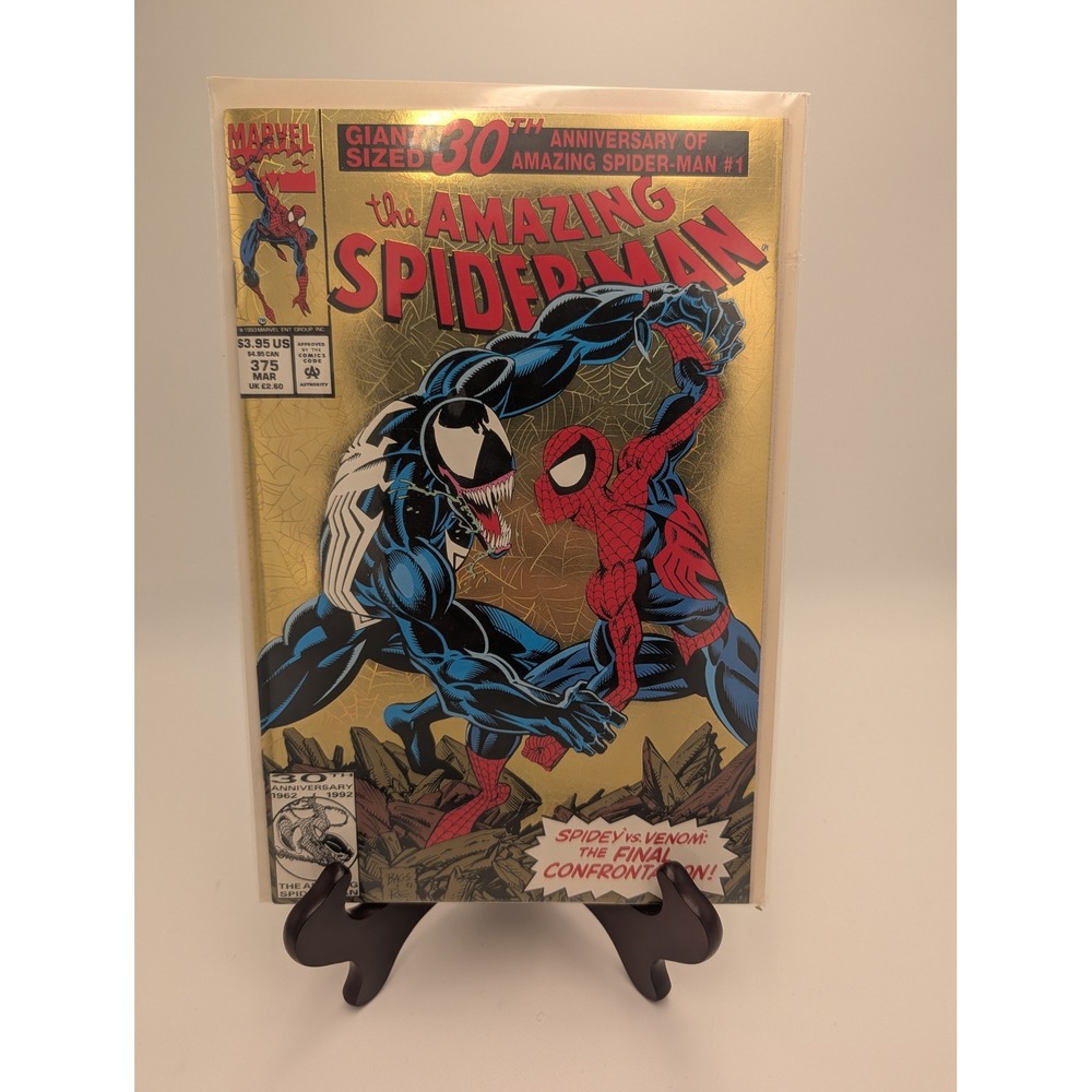 Amazing Spider-Man #375 Marvel 1993 Gold Foil‎ Cover Venom Final Confrontation